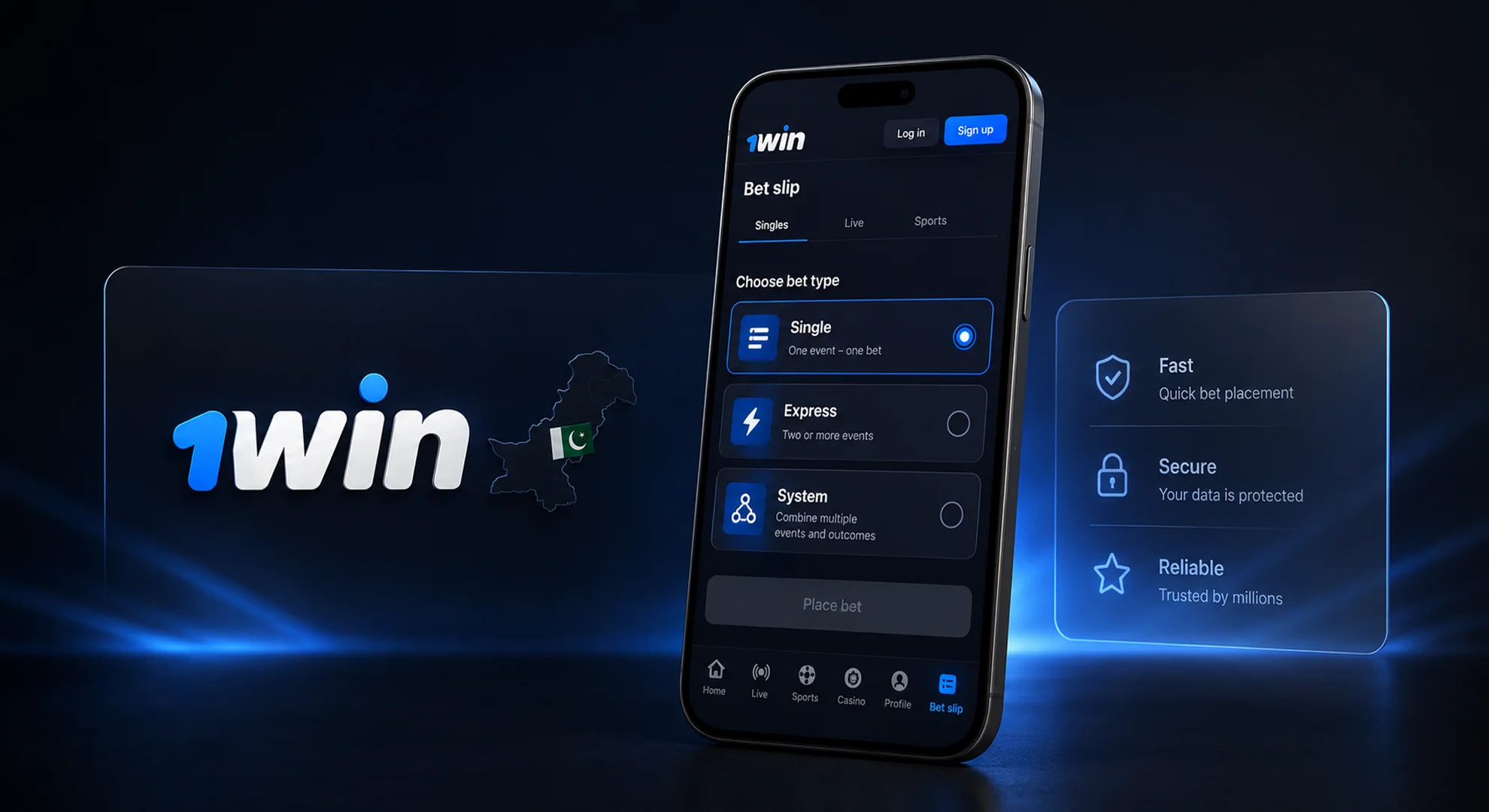Main bet types single express and system tickets on 1win betting site