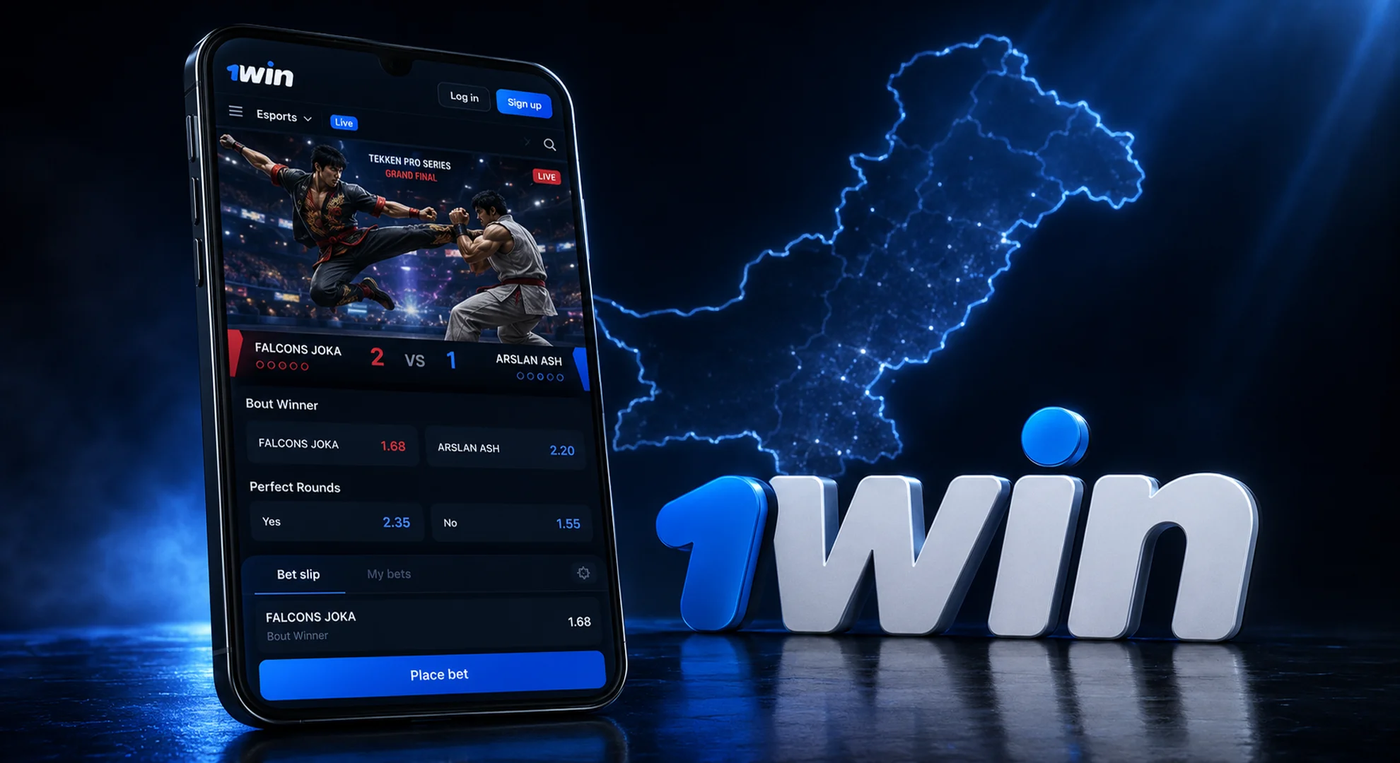Tekken esports betting odds for bout winner and perfect rounds on 1win